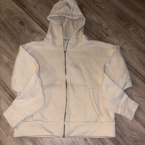 Cream Athleta Zip up hoodie